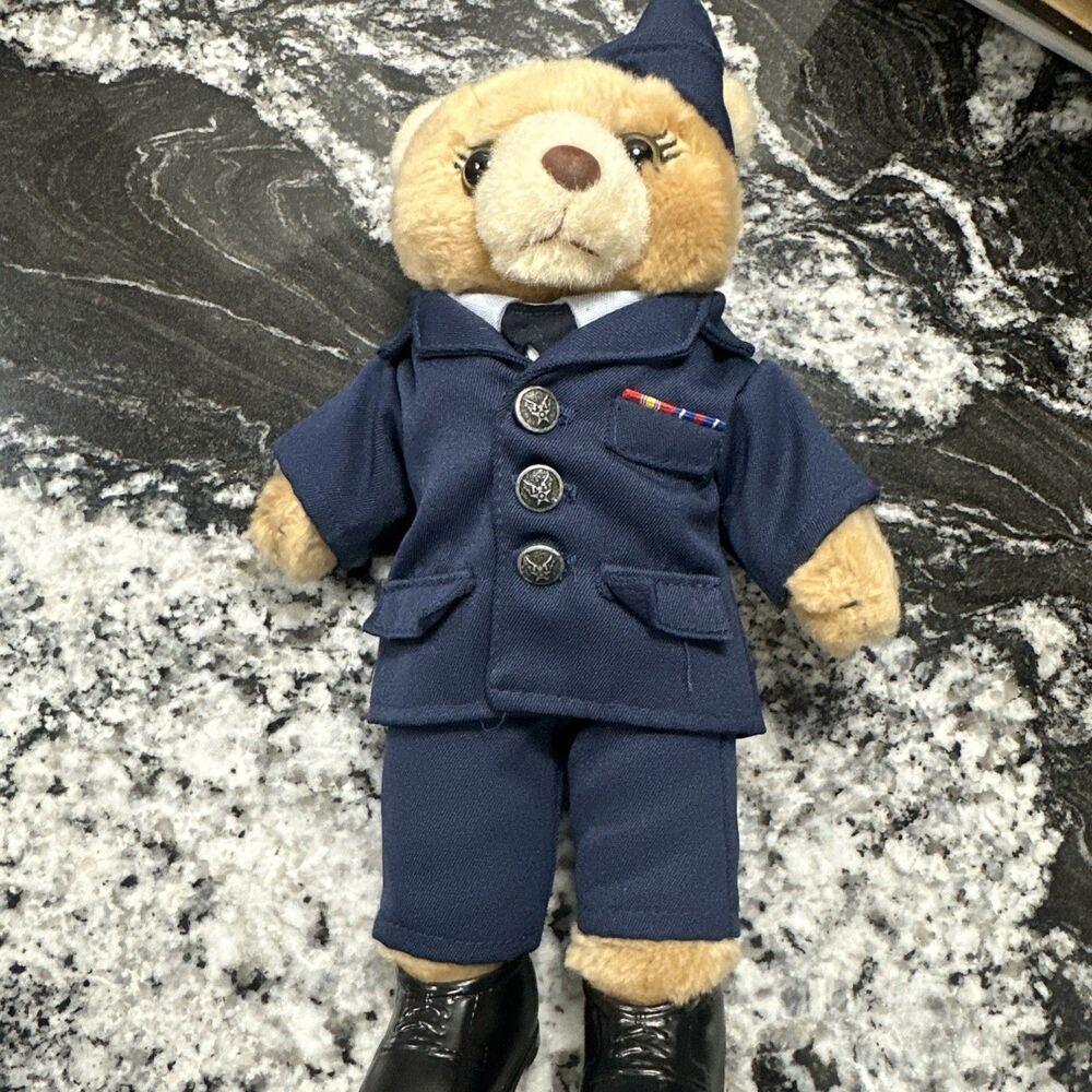 Vintage Bear Forces of America US Air Force Female Mini Teddy Bear Plush